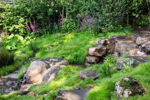 Dobrodošli v Yorkshireu pri Landform Consultants Mark Gregory stream - Chelsea Flower Show 2018