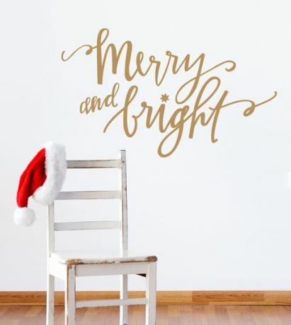 Vesele in svetle božične stenske nalepke