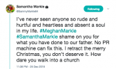Božični Tweet Samanthe Markle za Meghan Markle