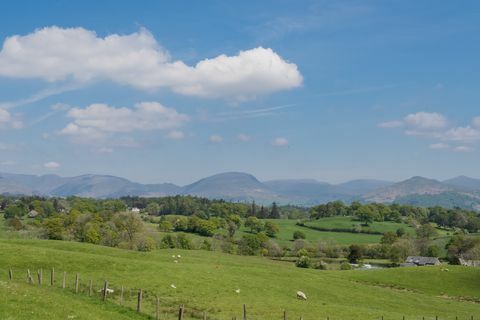 Pogled na podeželje na Cumbrijo