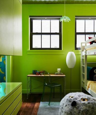zelena otroška soba, ki jo je zasnovala Courtney mcleod