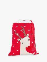 Jolly Reindeer Božična vreča, rdeča
