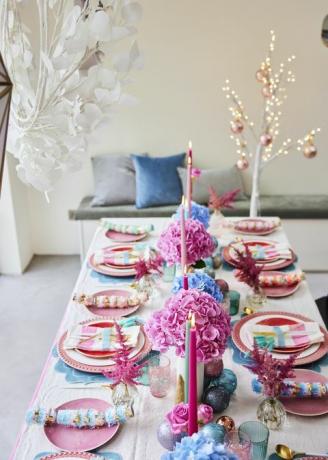 božični trend oblikovanja mize odrasli pasteli