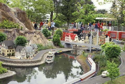 Danska, Billund, Legoland, miniaturna vasica, izdelana iz Legosa