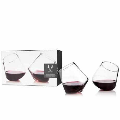 Viski® Rolling Crystal Wine Glasses, set 2