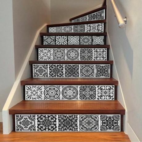 6pcs 3D Vinyl Stair Riser Decals Stenske ploščice Nalepke Fresko Ozadje Vodotesno