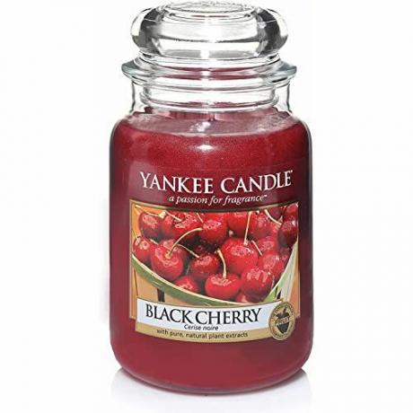 Sveča Yankee Candle iz velikega kozarca črne češnje 