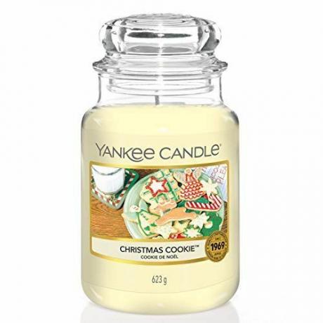 Sveča v velikem kozarcu za božični piškotek Yankee Candle 