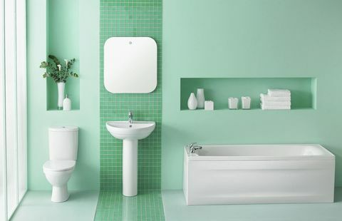 Notranjost zelene kopalnice