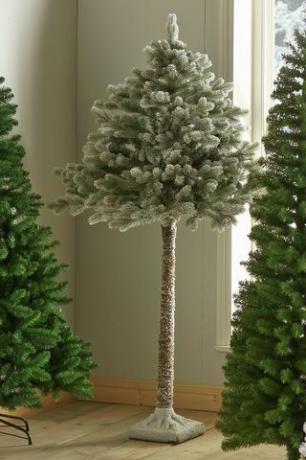 6ft Snowy Half Christmas Tree - zelena