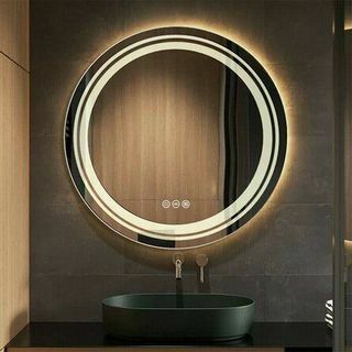 Osvetljeno okroglo LED stensko ogledalo