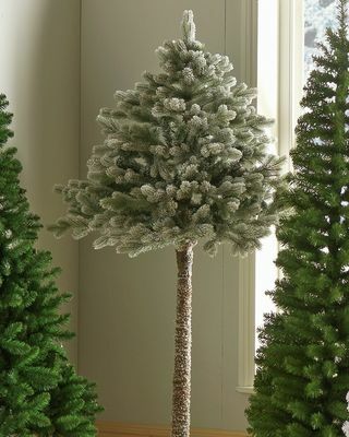 6ft zasneženo pol božično drevo - zeleno