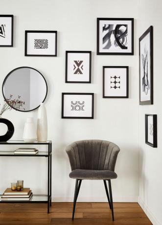 Stena, črna, pohištvo, soba, črno-bela, notranja oprema, miza, okvir za slike, dizajn, enobarvna fotografija, 