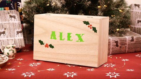 personalizirana škatla božični večer