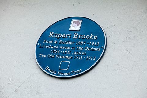 Rupert Brooke - Hiša sadovnjakov - Grantchester - modra plošča - Cheffins