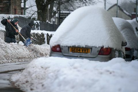 sneg na Škotskem januarja