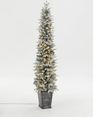 Vnaprej prižgano božično drevo v loncu Verbier, 7ft
