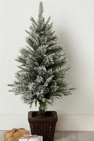 3ft Tarnaby Flocked lončeno umetno božično drevo