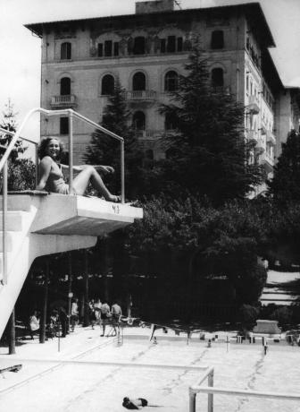 lazio palača izvira fiuggi in bazen 1930