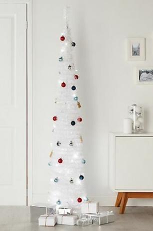 6ft Trevalli White pop up Vnaprej prižgano umetno božično drevo