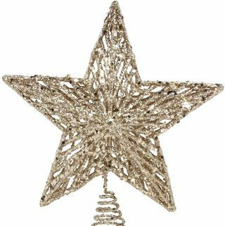 Belo zlato Glitter Tree Star Topper