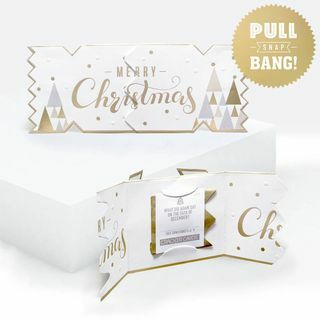 Paket šestih luksuznih božičnih kartic za krekerje iz folije