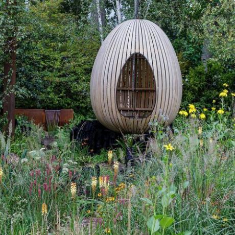 chelsea Flower Show 2021 organski vrt doline yeo, ki ga je zasnoval Tom Massey