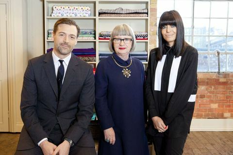 Velika britanska šivalna čebela - Patrick Grant, Esme Young, Claudia Winkleman (L-R)