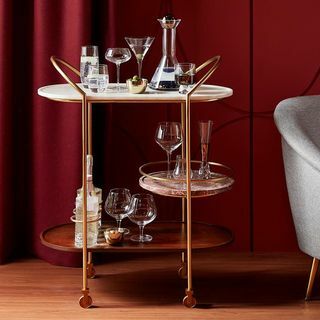 John Lewis in partnerji + Swoon Raine Bar Cart, zlato