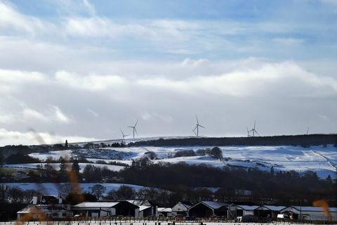 sneg na Stirling Škotskem