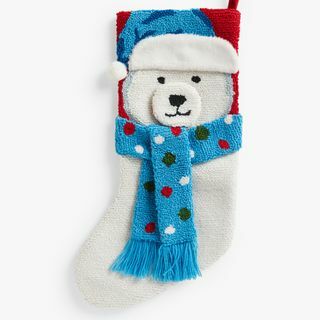 Boucle božična nogavica polarnega medveda, multi