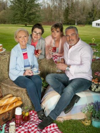 The Great British Bake Off (GBBO) serija 7 na BBC One - Mary Berry, Sue Perkins, Mel Giedroyc, Paul Hollywood