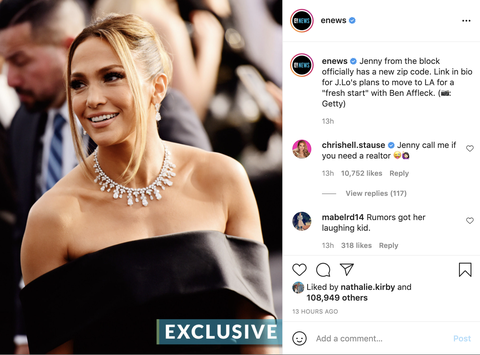 e novice jennifer lopez chrishell stause komentar