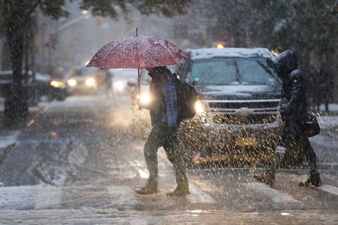 New York City je dobil svoje prvo sneženje sezone