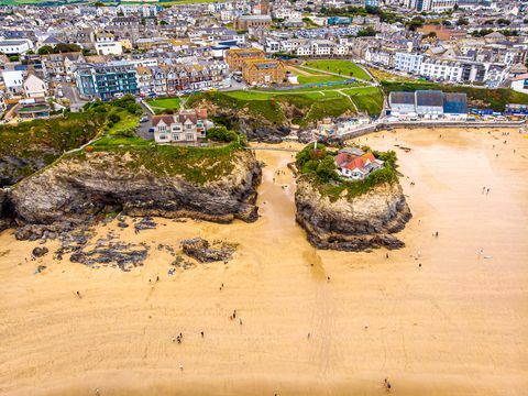 pogled iz zraka na newquay v Cornwallu v Veliki Britaniji