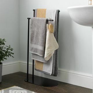 Argos Home Samostoječi obešalnik za brisače - mat črna