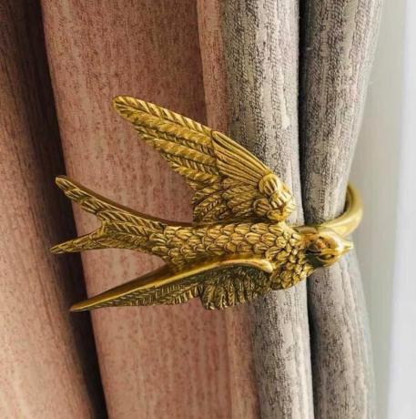 Leteča ptica lastovka, obeski za zavese iz trdne medenine