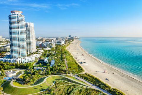 South Beach Miami iz South Pointe Park, Florida, ZDA